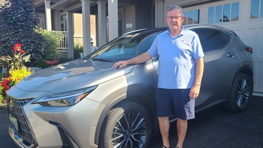 Owner John Storjohann with his 2023 Lexus NX 350h with Executive package. This Lexus replaces the Storjohann’s previous 2020 RX 350 F Sport, which was stolen while he and his wife, Deborah, were on a cruise.