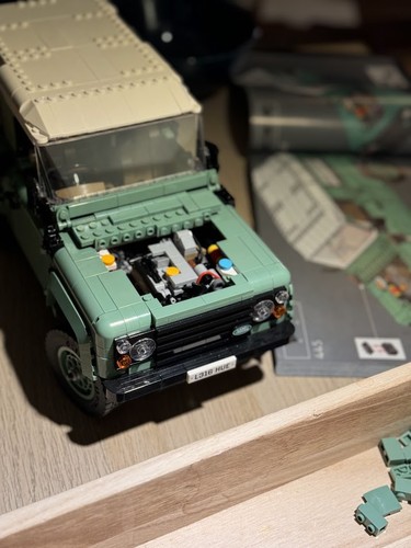 The engine in a LEGO Land Rover Defender