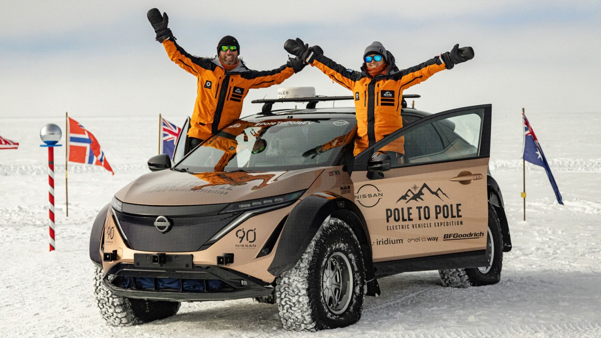 All Electric Nissan Ariya Completes North To South Pole Expedition