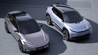 Toyota electric sports car, crossover EV concepts previewed