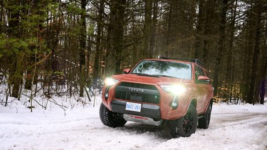 2024 Toyota 4Runner TRD Pro off-roading in winter