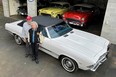 Gordy and Linda Koropchuk with the 1968 Beaumont SD396 convertible they bought new and their three 1955 Chevrolet BelAir convertibles.