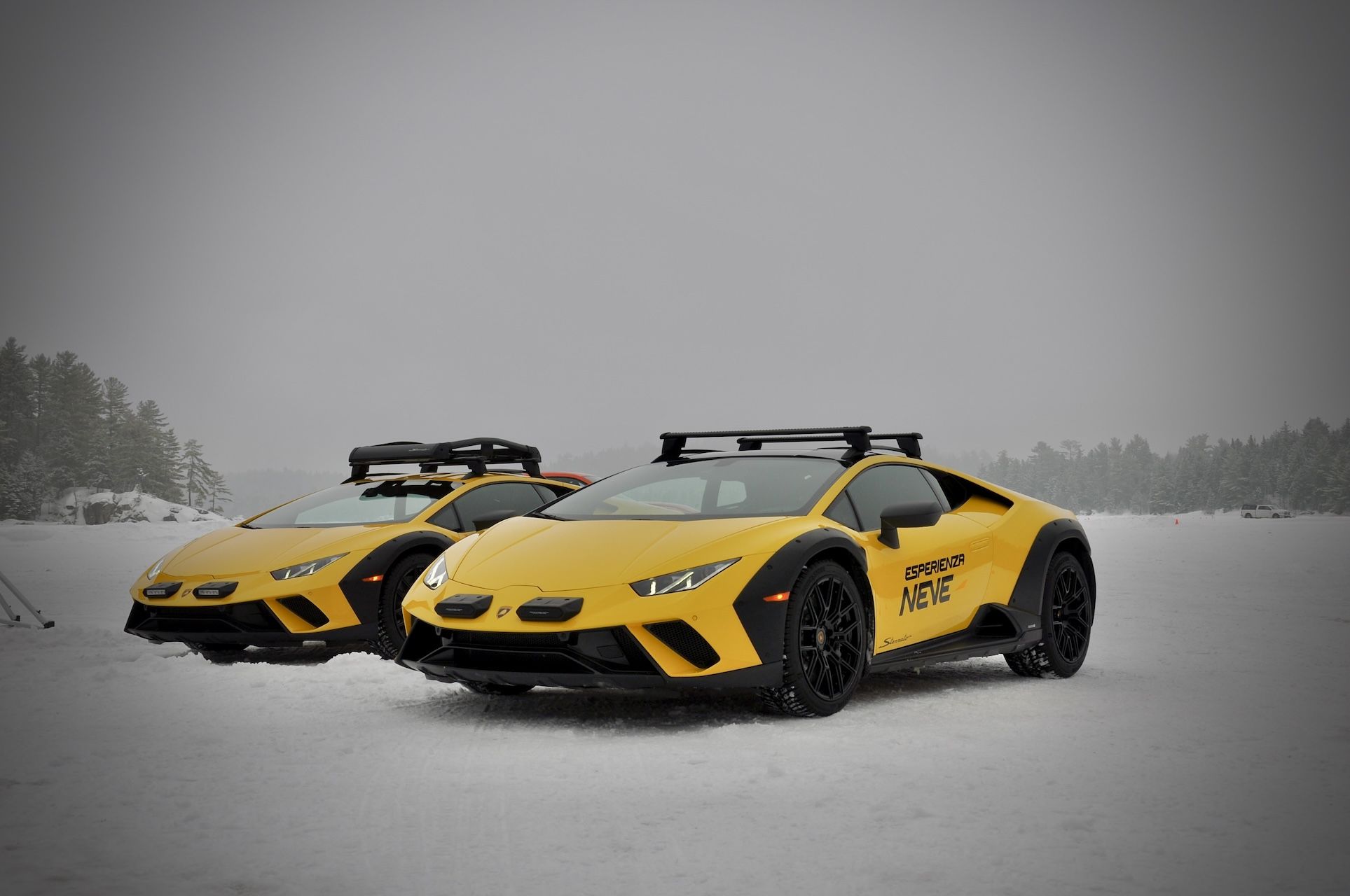 Drifting A Lamborghini Huracán Sterrato On Ice At Esperienza Neve | Driving