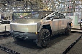 Tesla Cybertruck at 2024 Canadian International Auto Show.