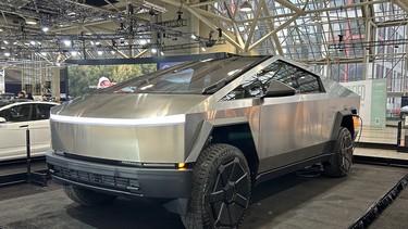 Tesla Cybertruck at 2024 Canadian International Auto Show.