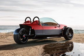 The Vanderhall Carmel is a performance-oriented three-seater powered by a 194-horsepower, turbocharged 1.5-litre Ecotec GM engine.