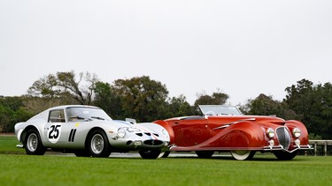 A 1947 Delahaye took Best of Show Concours d'Elegance, and a 1962 Ferrari 250 GTO took Best of Show Concours de Sport, at Amelia Island