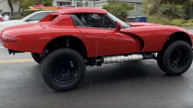 A lifted Dodge Viper by YouTuber SuperfastMatt