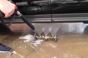 Clean the undercarriage to get rid of the salt