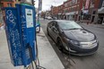 A charging station powering up a Chevrolet Volt in Quebec