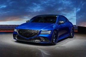 The Genesis G80 EV Magma was unveiled today at the Beijing International Automotive Exhibition.