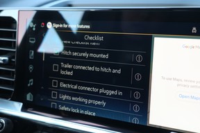A checklist in the trailering app