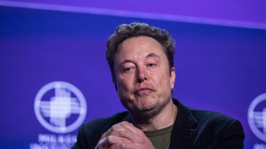 Elon Musk, co-founder of Tesla and SpaceX and owner of X Holdings Corp., speaks at the Milken Institute's Global Conference at the Beverly Hilton Hotel,on May 6, 2024 in Beverly Hills, California