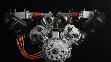 Lamborghini's all-new 'LB634' hybridized twin-turbo V8 engine