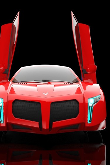 American automotive entrepreneur Malcolm Bricklin's newest car, the 3EV.