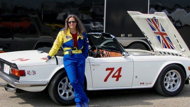 Stephanie Barnes of Calgary waited years to pursue her dreams of racing. In the mid-1990s, a street legal but race prepped 1974 Triumph TR6 nicknamed ’Sparky' was her first competitive car.