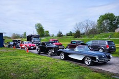 A trove of stolen classic cars seized during a search of a barn in Stirling, Ontario, on May 14, 2024