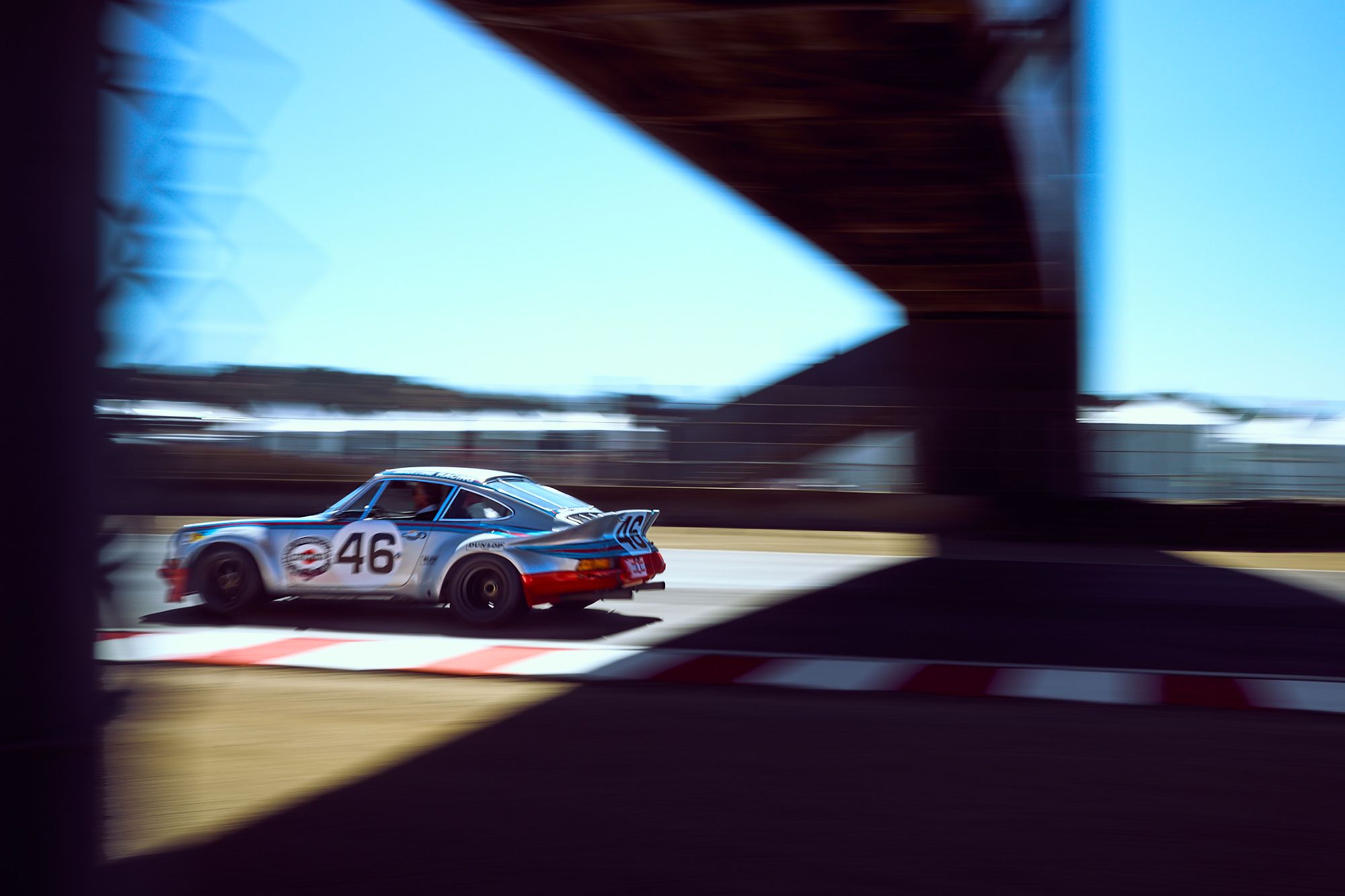 Elle Alder's AJAC award-winning photo of the 1973 Porsche 911 Carrera RSR 'R7' at Rennsport Reunion 7, Laguna Seca