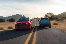 2026 Toyota Corolla Cross (left) and Corolla Cross Hybrid (right)
