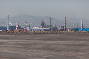 A photo taken on August 19, 2012 shows a general view of a 'toxic lake' surrounded by rare-earth refineries near the inner Mongolian city of Baotou