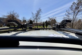 Thule Compass kayak carrier installed