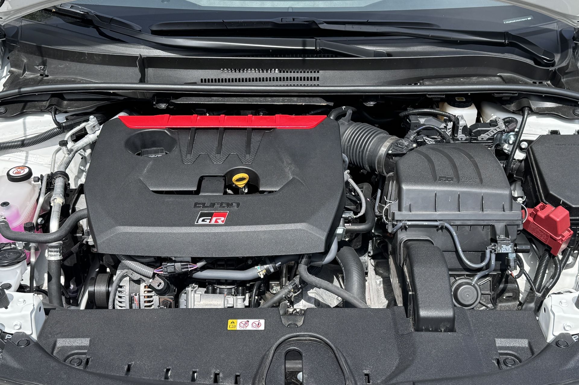2025 Toyota GR Corolla has a 1.6L three-cylinder turbocharged engine.