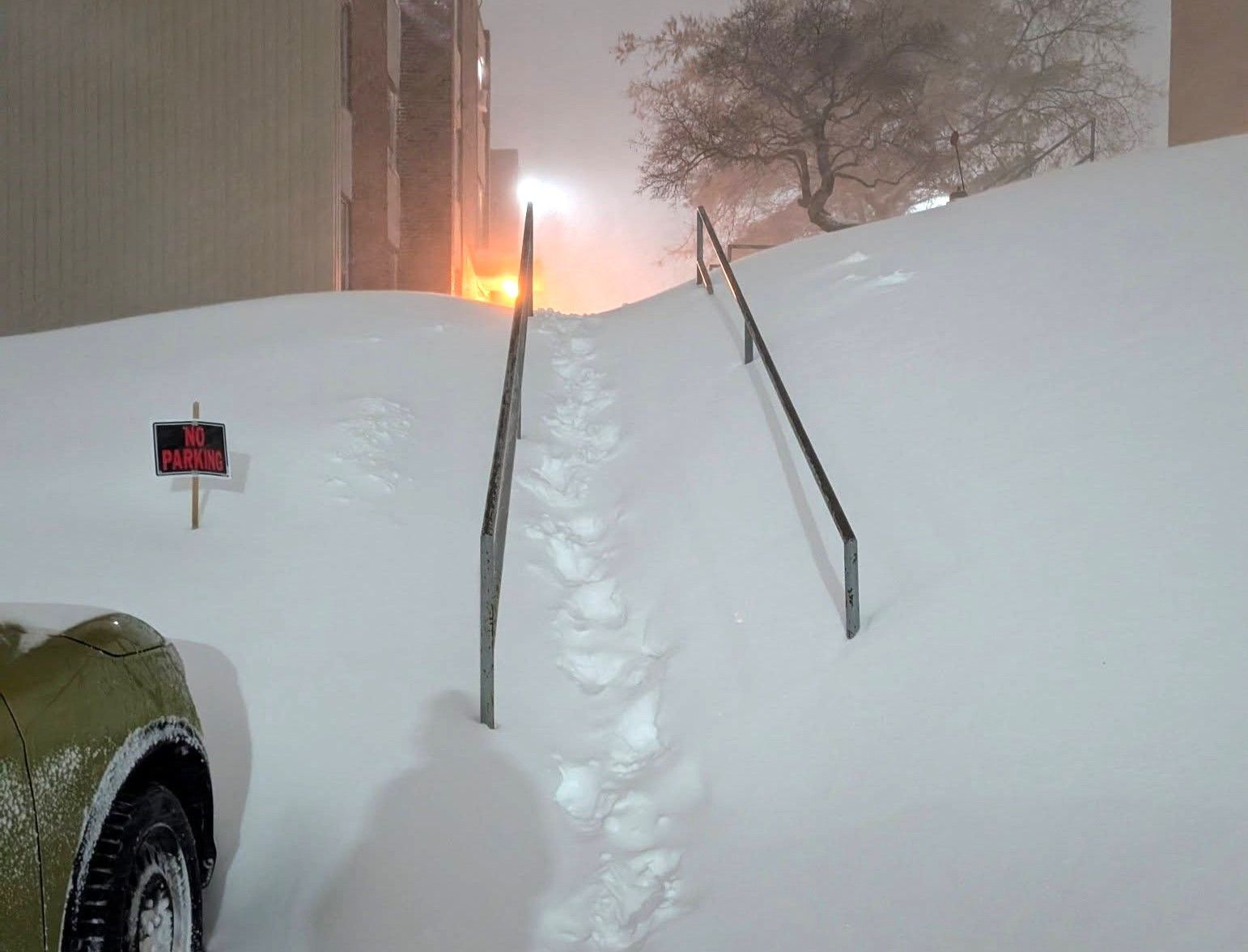 A Sudbury resident posted this photo to Facebook to show how a winter storm is affecting their area.