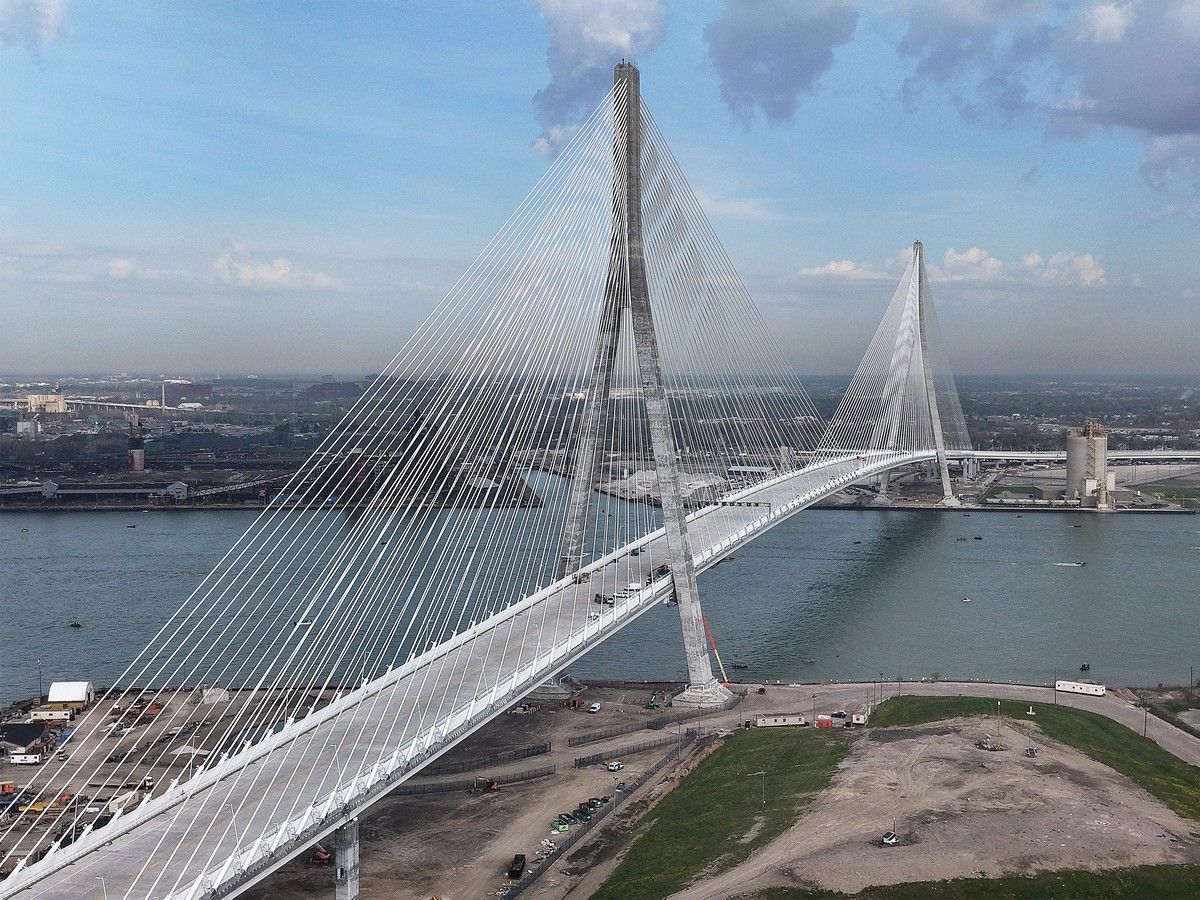 The Gordie Howe International Bridge in Windsor is shown on Friday, April 24, 2026.