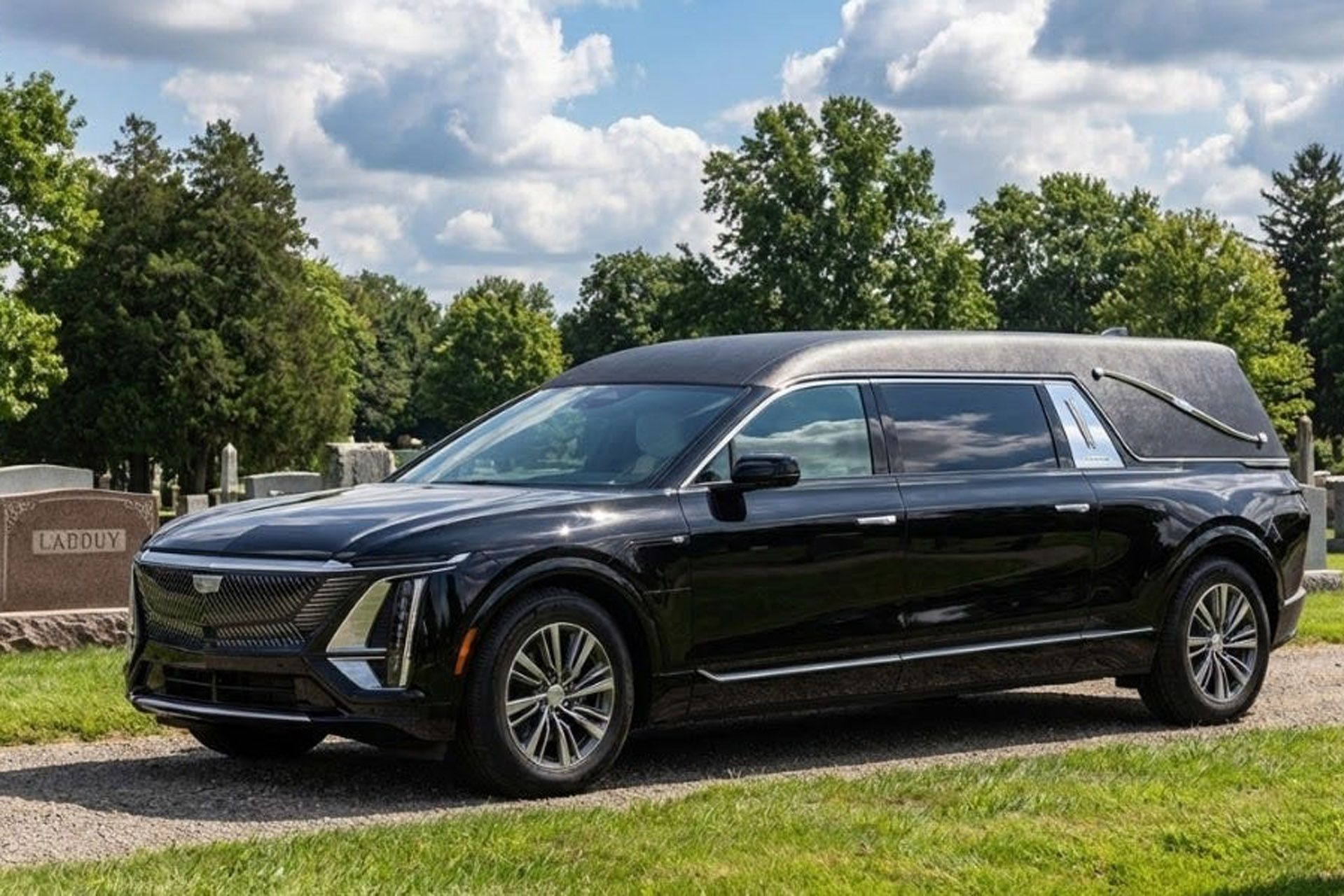 2026 Cadillac Lyriq EV 'Flagship' hearse by Wolf Coach Builders