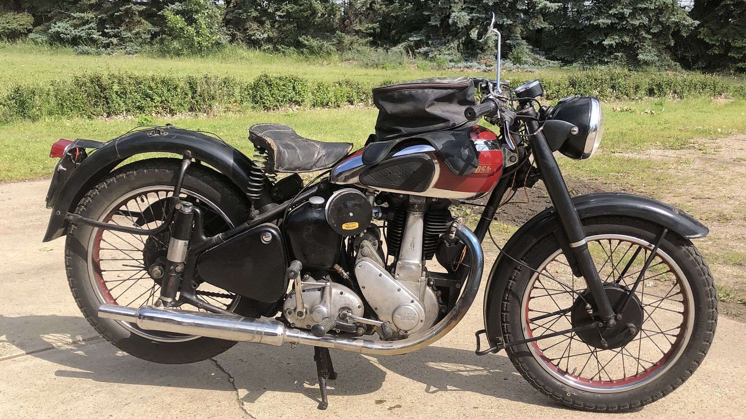 Bill Hoar of Ponoka, Alberta bought this 1950 BSA B33 in 1976. Paint and chrome are original, and 50 years later, he continues to ride the 499cc single-cylinder motorcycle for events such as the CVMG’s Century Pin program.