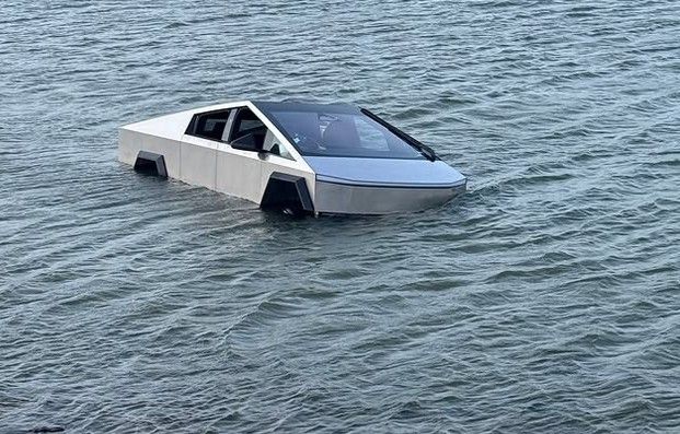 A Cybertruck owner found out the truck's "Wade Mode" isn't meant to handle lakes