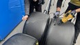 Williams check tire wear after sprint race