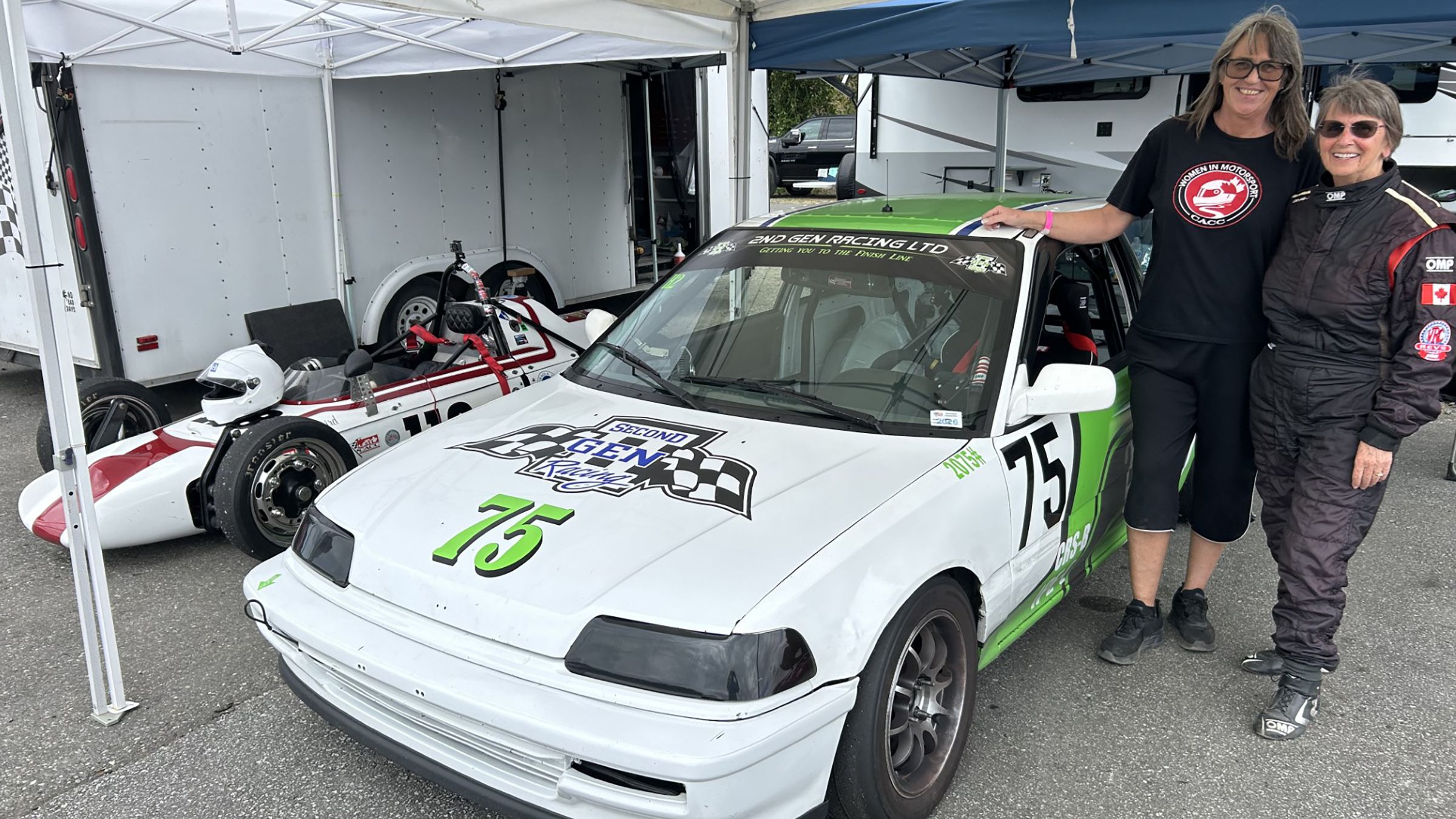 Hot Rod Granny Gayle Baird at Mission Raceway Park, B.C.
