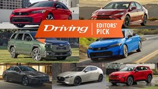Driving.ca Editors' Picks for Best Cars in Canada: Honda Civic Sedan, Toyota Camry, Honda Civic Hatchback, Subaru Outback, Honourable mentions: Hyundai Elantra, Honda Accord, Mazda3 Sport, Toyota Crown Signia