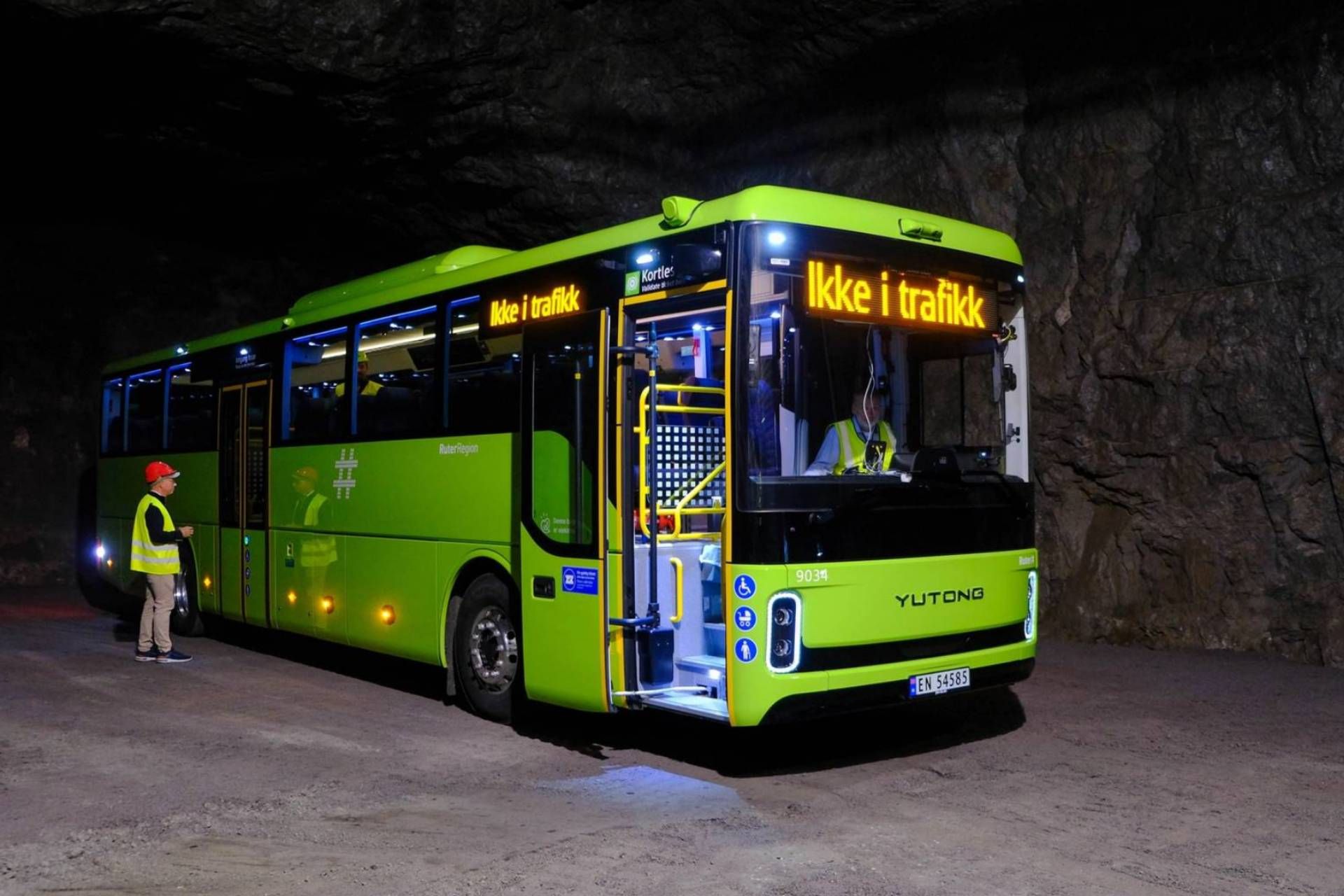 One of Norwegian bus line Ruter's Yutong coaches