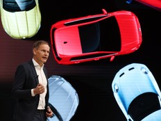 Oliver Blume, CEO of Volkswagen Group, speaks to the media to announce the company's 2024 financial results at the Volkswagen annual press conference on March 11, 2025 in Wolfsburg, Germany