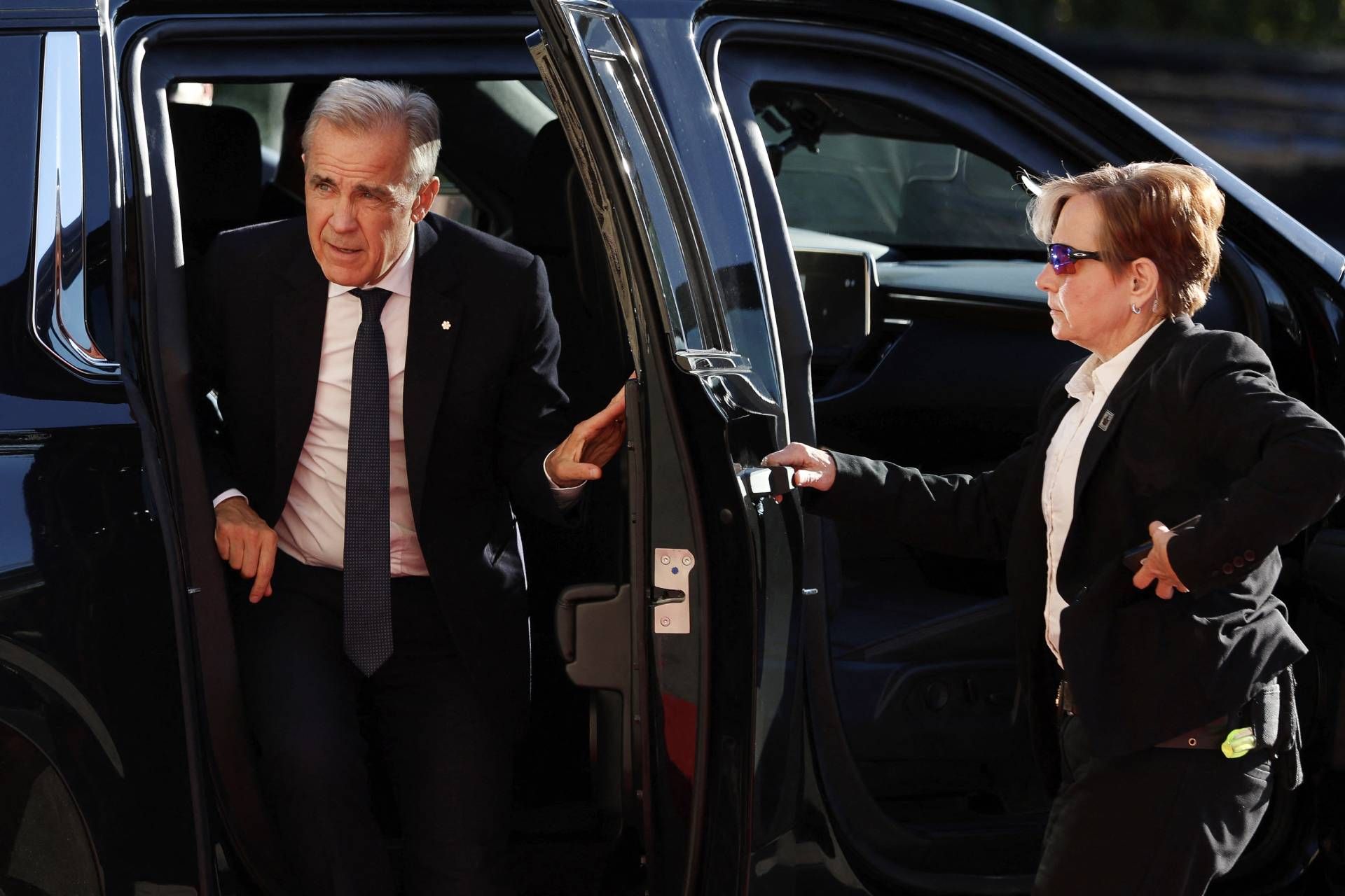 Prime Minister of Canada Mark Carney arrives before welcoming Prime Minister of Norway Jonas Gahr Store at Parliament Hill in Ottawa, Canada on September 20, 2026