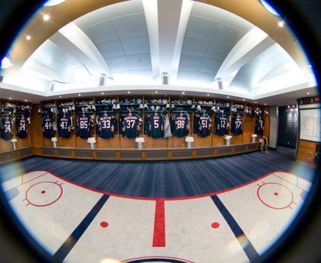 Oilers dressing room