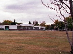 A school site in Edmonton, this one with a ball diamond. Photo by John Lucas, Edmonton Journal