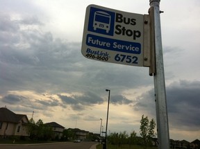 Future bus stop in Castledown. Picture by Elise Stolte / Edmonton Journal
