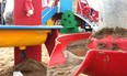The sandbox at the new Castle Downs playground encourages mud pies. Photo by Elise Stolte / Edmonton Journal