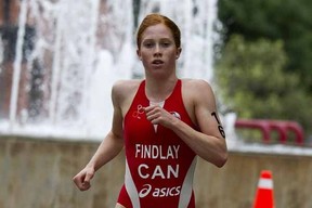 April, 18, 2010: International Triathlon Union World Cup Monterrey Mexico. Canada's Paula Findlay won the first World Cup title of her career today.