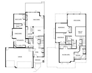 Blueprints for the flex suites in Chappelle Gardens by Kimberley Homes. Image from Kimberley Homes.