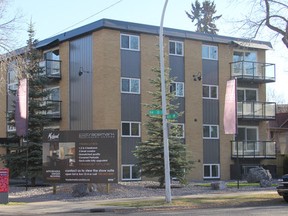 Trademark condo renovation, exterior of unit in Oliver.