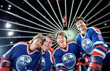 Wayne Gretzky, Mark Messier, Jari Kurri, Glenn Anderson