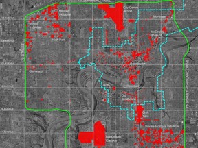 Vacant land across inner Edmonton. Supplied by EFCL and Rob McDonald