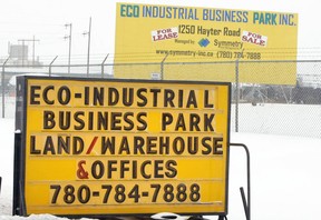 A bill board near an industrial area. Photo by Brian Gavriloff, Edmonton Journal