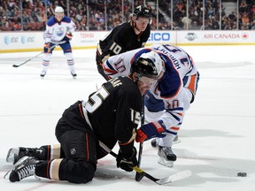 Going "head to head" with the opposition's best -- such as Anaheim's Ryan Getzlaf and Corey Perry -- is all in a night's work for Shawn Horcoff.