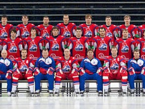 Team photo of the ill-fated Lokomotiv Yaroslavl squad taken a couple weeks before last September's tragedy.