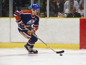 Mark Messier in motion. (Photo by Focus on Sport/Getty Images)